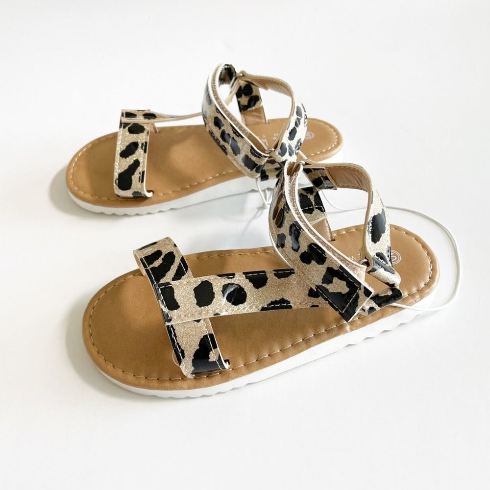 Nicole Miller Ankle Strap Leopard Sandals - Picture 2 of 5
